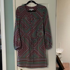 Charlie Jade Long Sleeve Dress - Geometric Print